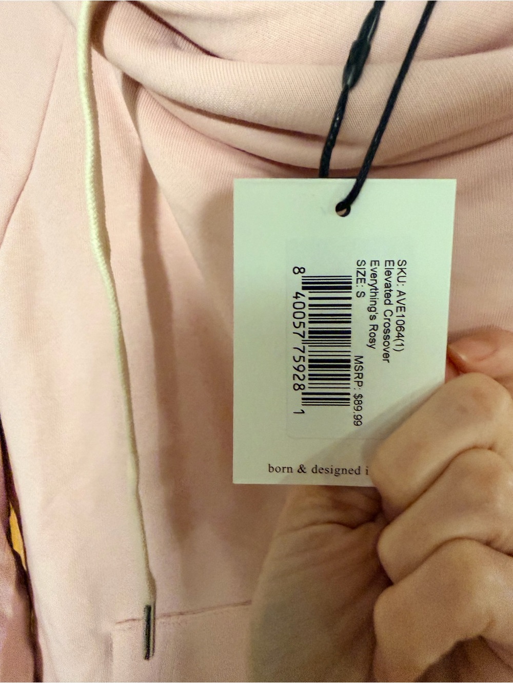 AMPERSAND AVE Light Pink Cowl-Neck Pullover Hoodie - Picture 3 of 3